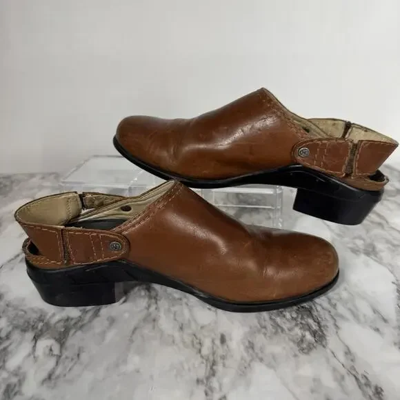 Ariat Sport Mule Womens Brown Sling Back Leather Western Slip On 7.5 M 94070 - Picture 2 of 8